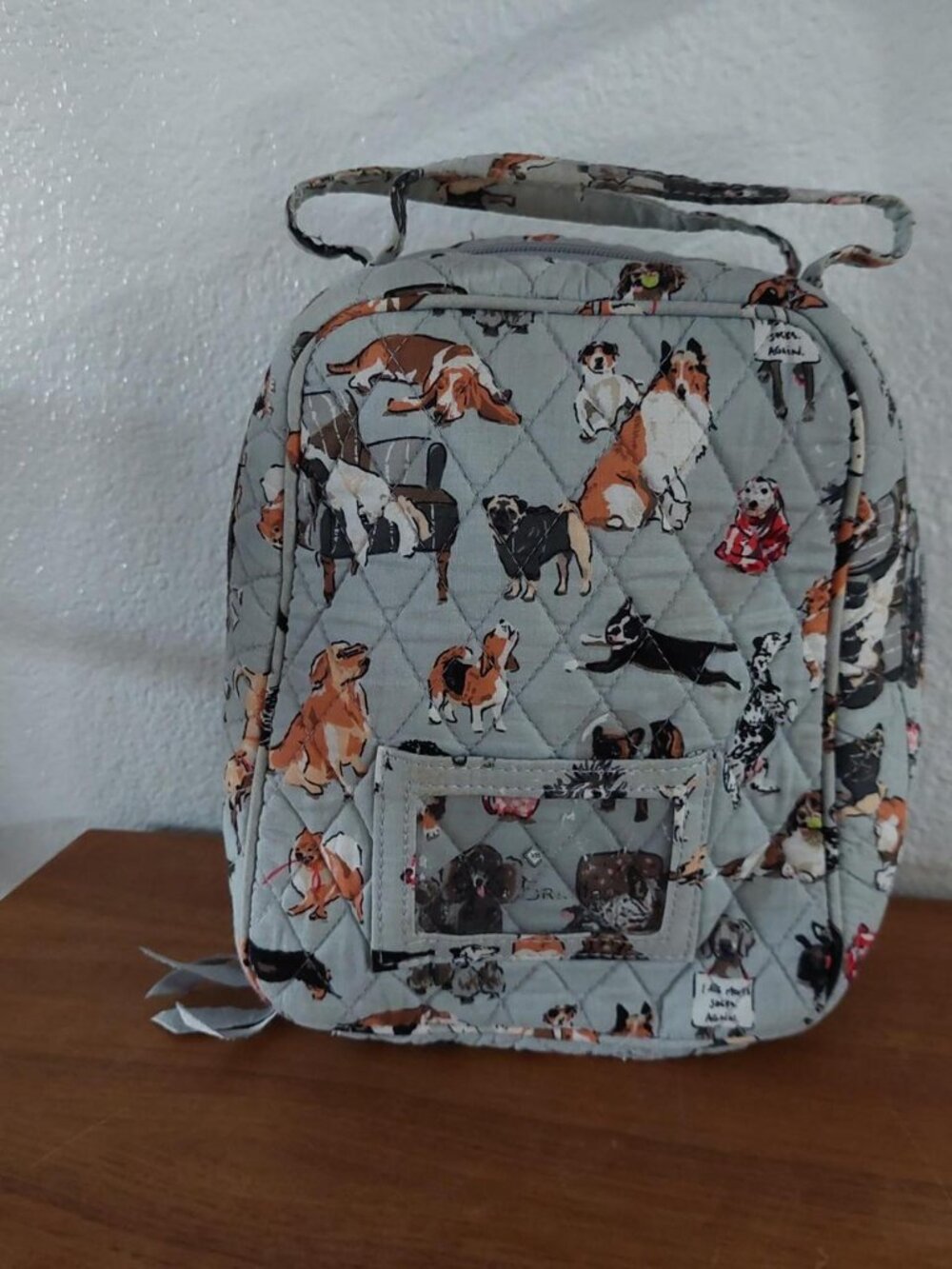Vera bradley quilted dog show best in show gray lunchbag boz lunch carrier #dogl - Picture 2 of 7